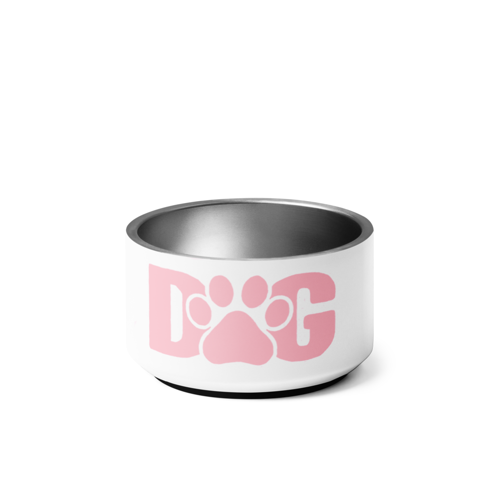 Dog Paw Pink Pet Bowl Zelias Designs Arts dog-paw-pink-pet-bowl-zelias-designs-arts