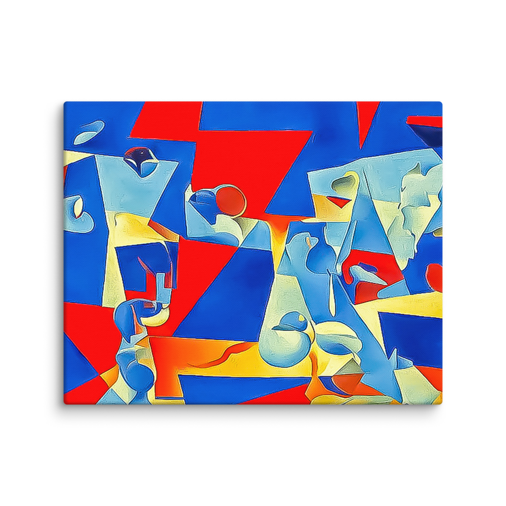 Abstract general blue red artistic design 5490485 canvas zelias