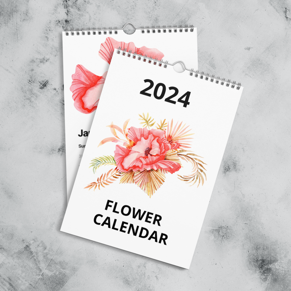 Flower Wall calendar (2024) Zelias Designs Arts